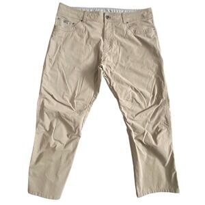 Kuhl Mens 38x30 Hiking Pants Tan Khaki Articulated Knee Outdoor Utility